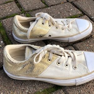 Converse All Star Shoes Gold Accent Size 6